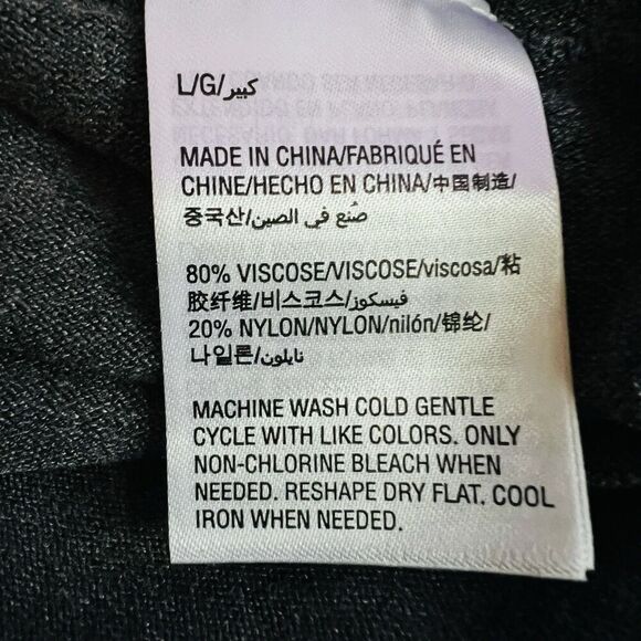 INC International Concepts Charcoal Gray Laceup Sides Soft Stretchy Blouse Large - Picture 8 of 8